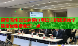 探索温州瑞安跨境电商培训班哪家教学质量优收费合理一点