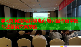学习如何撰写跨境电商培训宣传语掌握专业营销文案技能