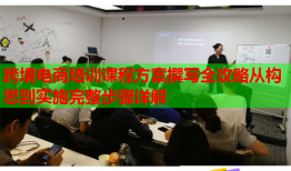 跨境电商培训课程方案撰写全攻略从构思到实施完整步骤详解